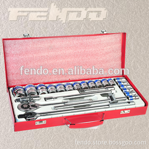 24pcs Professional driver socket Cheap 24pcs 1/2 auto repair wrench kit